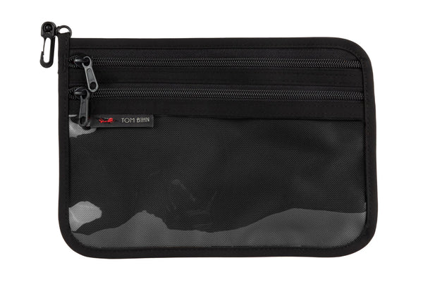 Medium Double Organizer Pouch in Black 1050 Ballistic